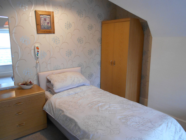 Respite care bedroom provided by wentworth care home in st austell